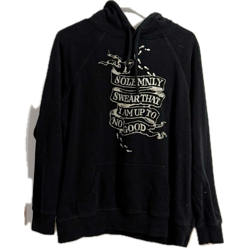 Warner Bros Black Gothic Text Hoodie